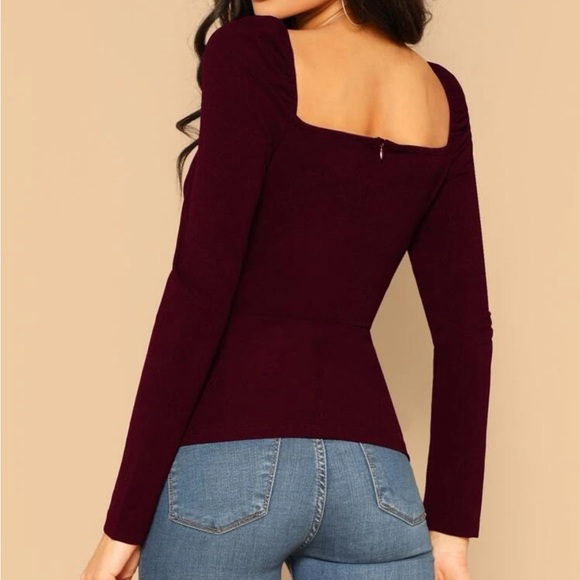 ❣️3/$30 SHEIN sweetheart wrap front top. - Picture 2 of 6